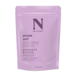 Dr. Natural Epsom Salt - Bath Salts For Stress Relief - Relaxing And Skin Softening Epsom Salt Bath Soak - Magnesium Boost - Midnight Bloom - 15 Oz
