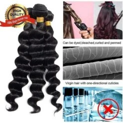 Jessie's Wig 14-30 Inch Grade S Loose Wave Human Hair Bundles 95g For Women Thin Hair Loose Wave #1b Natural Black 1Pcs/Pack -Glow Up Beauty Store GUEST 033b2b80 60aa 4c61 941a 16733b8967ba