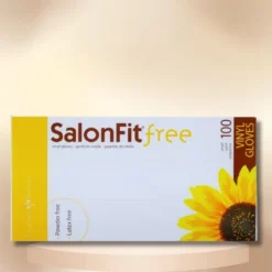 Graham Beauty SalonFit Free Vinyl Gloves (100 Pc) Small - Powder-Free & Latex-Free - Chemical Resistant Protection