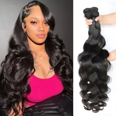 Labhairs 3PCS Brazilian Body Wave Bundles Deal 100% Virgin Human Hair 12 Labhairs 3PCS Brazilian Body Wave Bundles Deal 100% Virgin Human Hair - Image 10