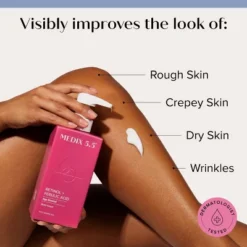 MEDIX 5.5 Retinol Body Cream And Vitamin C Body Cream For Wrinkles And Dark Spots. Set Of Two - 15 Fl Oz