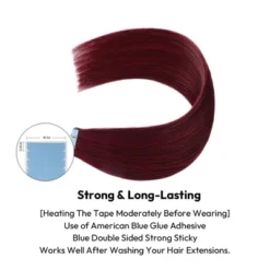 Jessie's Wig 16-26 Inch Tape In Hair Extensions 50g For Women Thin Hair Straight #99J Burgundy 20 Pcs/Pack -Glow Up Beauty Store GUEST 178d56c7 c5ca 4b8f bd9f 02f0ed36c786