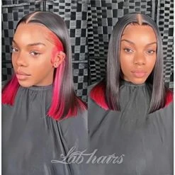 Labhairs 13x4 Transparent Lace Front Wig, Human Hair Straight Bob, Blunt Cut With Black Red Highlights, 150% Density, Glueless, Pre-Plucked Knots 10 Labhairs 13x4 Transparent Lace Front Wig, Human Hair Straight Bob, Blunt Cut With Black Red Highlights, 150% Density, Glueless, Pre-Plucked Knots -Glow Up Beauty Store GUEST 1860bf4e 4cac 4637 a7b1 fb256b12d1d6