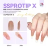 SAVILAND French Tip Press On Nails 160 Pcs, 4X Pre-Shaped Long Coffin Soft Matte Gel Tips - DIY Nail Art Gift Set.