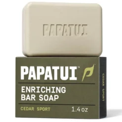 Papatui Men's Exfoliating And Hydrating Sulfate-Free Mango Butter, Avocado Oil And Ceramides Mini Bar Soap - Cedar Sport - 1.4oz -Glow Up Beauty Store GUEST 1c83ce7f 0992 4a04 af32 5104caac1f94