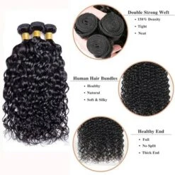 Jessie's Wig 12-16 Inch Normal Grade B Water Wave Human Hair Bundles 95g For Women Thin Hair Water Wave #1b Natural Black 1Pcs/Pack -Glow Up Beauty Store GUEST 1c892854 34c0 4e0b 86de 533ecd650ead