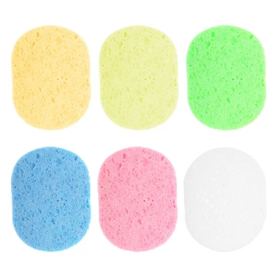 Unique Bargains Reusable Facial Sponges 4.13"x3.35"x0.31" Multicolor 6 Pcs 7 Unique Bargains Reusable Facial Sponges 4.13"x3.35"x0.31" Multicolor 6 Pcs - Image 5