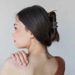 Unique Bargains Halloween Cat Design Claw Clip Black 1 Pc