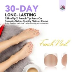 SAVILAND Press On Toenails For Women, 216Pcs 18 Sizes Short Square & Round Soft Gel - Soak Off Fake Toe Nails. -Glow Up Beauty Store GUEST 20bca731 d7fa 43de 8ca1 18e21f0f8ea7