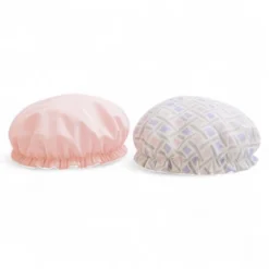Spa Essentials 2-Pack Shower Caps – Reversible Waterproof Caps With Stylish Patterns & Solid Colors – Hair Protection -Glow Up Beauty Store GUEST 21a31726 d190 410e b524 db239ad4f198