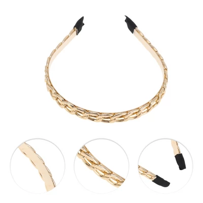 Unique Bargains Women's Cute Thick Chain Headbands 1 Pc 4 Unique Bargains Women's Cute Thick Chain Headbands 1 Pc - Image 2