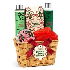 Japanese Cherry Blossom Spa Gift Basket, 6-Piece Bath & Body Set In A Wicker Basket -Glow Up Beauty Store GUEST 234eb5d9 35af 48ff 9965 90e20ac0b412
