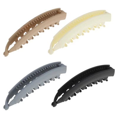Unique Bargains Women's Fashion Banana Hair Clips 4 Pcs 9 Unique Bargains Women's Fashion Banana Hair Clips 4 Pcs - Image 7