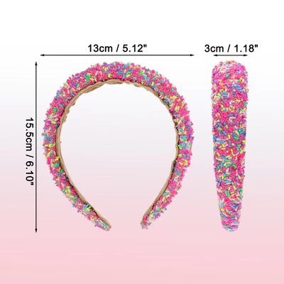 Unique Bargains Women's Sprinkle Headband 3 Pcs 6 Unique Bargains Women's Sprinkle Headband 3 Pcs - Image 4