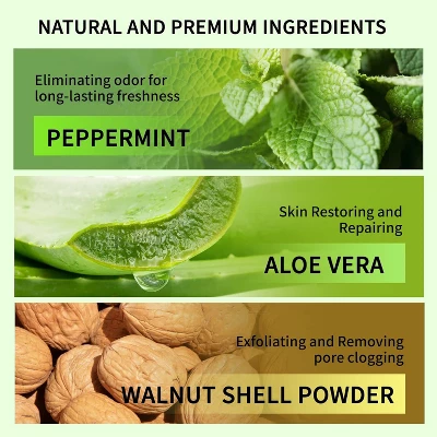 Grocerism Armpit & Body Scrub - Peppermint & Aloe Vera, Exfoliates & Odors Removing & Moisturizing 7 Grocerism Armpit & Body Scrub - Peppermint & Aloe Vera, Exfoliates & Odors Removing & Moisturizing - Image 5