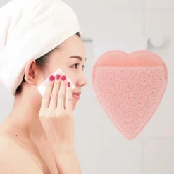 Unique Bargains Reusable Sponge Face Scrubber 3.15"x2.76" Multiple Colors 6 Pcs