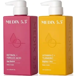 MEDIX 5.5 Retinol Body Cream And Vitamin C Body Cream For Wrinkles And Dark Spots. Set Of Two - 15 Fl Oz -Glow Up Beauty Store GUEST 3333c314 e1c7 400f 9eca 3d87d214049d