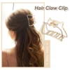 Unique Bargains Women's Metal Hair Clips Gold Tone 2 Pcs