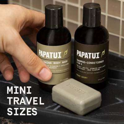 Papatui Men's Sulfate-Free Exfoliating And Hydrating Coconut Oil Body Wash - Cedar Sport - Trial And Travel Size - 3 Fl Oz 4 Papatui Men's Sulfate-Free Exfoliating And Hydrating Coconut Oil Body Wash - Cedar Sport - Trial And Travel Size - 3 Fl Oz - Image 2