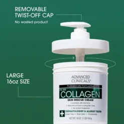 Advanced Clinicals Collagen Face Moisturizer + Collagen Body Cream. Fragrance Free Face & Body Lotion For Crepey Skin & Wrinkles, 2 Piece Set -Glow Up Beauty Store GUEST 37b89c8c 1327 407b accd 48781472a53b