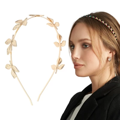 Unique Bargains Women's Grace Headbands Gold Tone 1 Pc 3 Unique Bargains Women's Grace Headbands Gold Tone 1 Pc