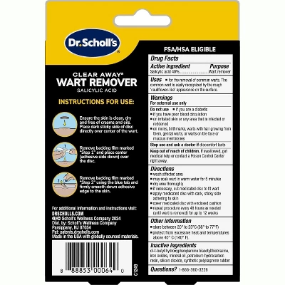 Dr. Scholls - Clear Away Wart Remover, Thin & Flexible Duragel, Cushions (9 Ct) & Medicated Discs (12 Ct) 3 Dr. Scholls - Clear Away Wart Remover, Thin & Flexible Duragel, Cushions (9 Ct) & Medicated Discs (12 Ct)