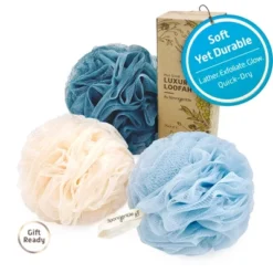 Spongentle Loofah Bath Sponge, Exfoliating Scrubber For Bath & Shower, Ideal For Women & Men, 60g/70g -Glow Up Beauty Store GUEST 3d1e3ace b56c 41e9 8fc7 6971ea351ab0