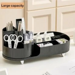 Makeup Organizer, Rotating Makeup Organizer For Vanity With Brush Holder, Cosmetic Organizer, Large Spinning Makeup Skincare Organizer, Black -Glow Up Beauty Store GUEST 4019b514 a2d2 4373 b95b 7e15bdf2647d