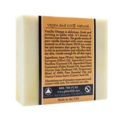 Plantlife Vanilla Orange Bar Soap – Moisturizing, Soothing, Handcrafted, Plant-Based – Made In California, 4oz
