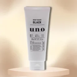 Shiseido Uno Whip Wash BLACK Facial Cleansing Foam | Thick Foam Formulated With Charcol Powder And Natural Clay Facial.- (4.5 Oz)