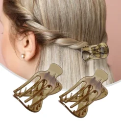 Unique Bargains Women's Plastic Hair Claws 3.39"x1.89"x0.91" 4 Pcs