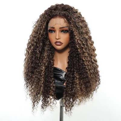Jessie's Wig 22 Inch Curly 13*3.5 Synthetic Lace Wigs Blonde Highlights 1 Pc/Pack 9 Jessie's Wig 22 Inch Curly 13*3.5 Synthetic Lace Wigs Blonde Highlights 1 Pc/Pack - Image 7