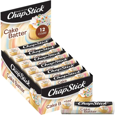 ChapStick Lip Moisturizer, Cake Batter, 12-Pack – Bulk Lip Balm, Irresistible & Sweet, 0.15 Oz Ea 10 ChapStick Lip Moisturizer, Cake Batter, 12-Pack – Bulk Lip Balm, Irresistible & Sweet, 0.15 Oz Ea - Image 8