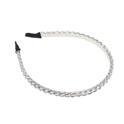 Unique Bargains Women's Cute Thick Chain Headbands Silver Tone 1 Pc 6 Unique Bargains Women's Cute Thick Chain Headbands Silver Tone 1 Pc - Image 4