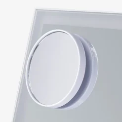 VANITII 12''x14'' Vanity Makeup Mirror With Lights Bluetooth Round Pillar Metal Tabletop White -Glow Up Beauty Store GUEST 4b4d7b8f 9d0c 4a23 afd7 3bc34dd2bf02