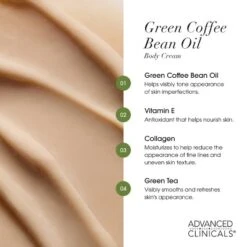 Advanced Clinicals Green Coffee Bean Lift & Slim Body Cream For Cellulite And Firming, 16 Oz -Glow Up Beauty Store GUEST 4b85f8c3 108d 4cd0 81f7 9960eaa0d071