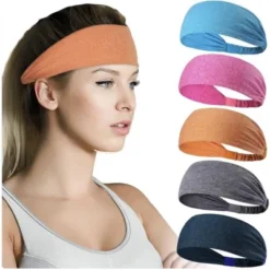 Wikineon Sports Headbands For Men & Women -5 Pack, Wicking Sweatbands, Elastic Non Slip Sweat Bands, Athletic Workout Fashion Wide Hair Bands -Glow Up Beauty Store GUEST 4c724b30 48fb 47d1 941a 942215c396fd