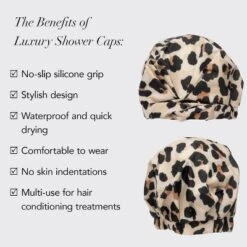 Kitsch Luxury Shower Cap - Leopard -Glow Up Beauty Store GUEST 4e8bf900 0a0a 40ff 9adc b9b6f07b1e6d