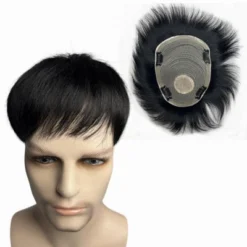 Jessie's Wig Men's Hand-Tied Human Hair Toupee Full Coverage Straight Natural Black 1 Pc/Pack -Glow Up Beauty Store GUEST 4f007977 96cc 4bfe 8443 b95b6748bf9f