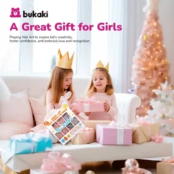 Kids Press On Nails For Girls 8-12 Years, 168Pcs 7 Pack Pre-Glue Short Fake Nails With Full Cover - Christmas & Birthday Gift Set. -Glow Up Beauty Store GUEST 54e54360 8e93 4fa4 9e78 d0037010997a