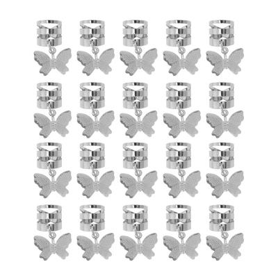 Unique Bargains Hollow Butterfly Hair Cuffs Dreadlock 20 Pcs 9 Unique Bargains Hollow Butterfly Hair Cuffs Dreadlock 20 Pcs - Image 7