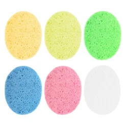 Unique Bargains Reusable Facial Sponges 4.53"x3.66"x0.39" Multicolor 6 Pcs -Glow Up Beauty Store GUEST 5630c5d7 f7d6 4a8f bbb1 17fffd84083d