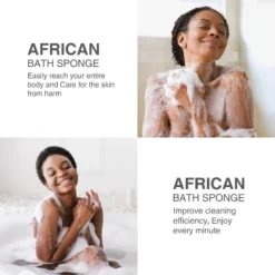 Maison Products 3 Pieces African Bath Sponge African Net Long Net Bath Sponge Exfoliating Shower Body Scrubber Back Scrubber Skin Smoother -Glow Up Beauty Store GUEST 59703094 88c0 46ee 85a1 79cabff14fd8