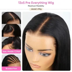 Jessie's Wig 24-26 Inch Body Wave Wig 13x5 Pre Cut Lace Brown Color With Bangs 1 Pcs/Pack -Glow Up Beauty Store GUEST 5d973d5d 73c5 4155 a841 8f22d13ca64d