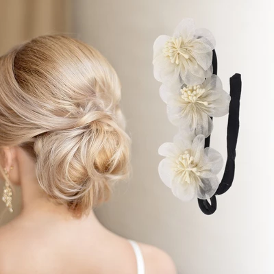 Unique Bargains Women's Flower Hair Disk 1 Pc 3 Unique Bargains Women's Flower Hair Disk 1 Pc