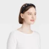 Satin Pearl And Stone Embellishment Padded Headband - A New Day™ Black