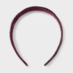 Pleated PU Padded Headband - Universal Thread™ Maroon -Glow Up Beauty Store GUEST 6553f10d 9f5a 498e 91f2 5fd666274564