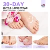 SAVILAND Press On Toenails For Women, 216Pcs 18 Sizes Short Square & Round Soft Gel - Soak Off Fake Toe Nails.