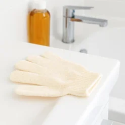 Spa Essentials 5 Pair Exfoliating Bath Gloves - Gentle Dead Skin Removal, Deep Cleaning & Exfoliating Body Scrub Gloves For Shower (Unscented)