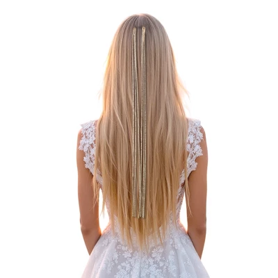 Unique Bargains Women's Colorful Rhinestone Braided Hair Chain 1 Pc 3 Unique Bargains Women's Colorful Rhinestone Braided Hair Chain 1 Pc